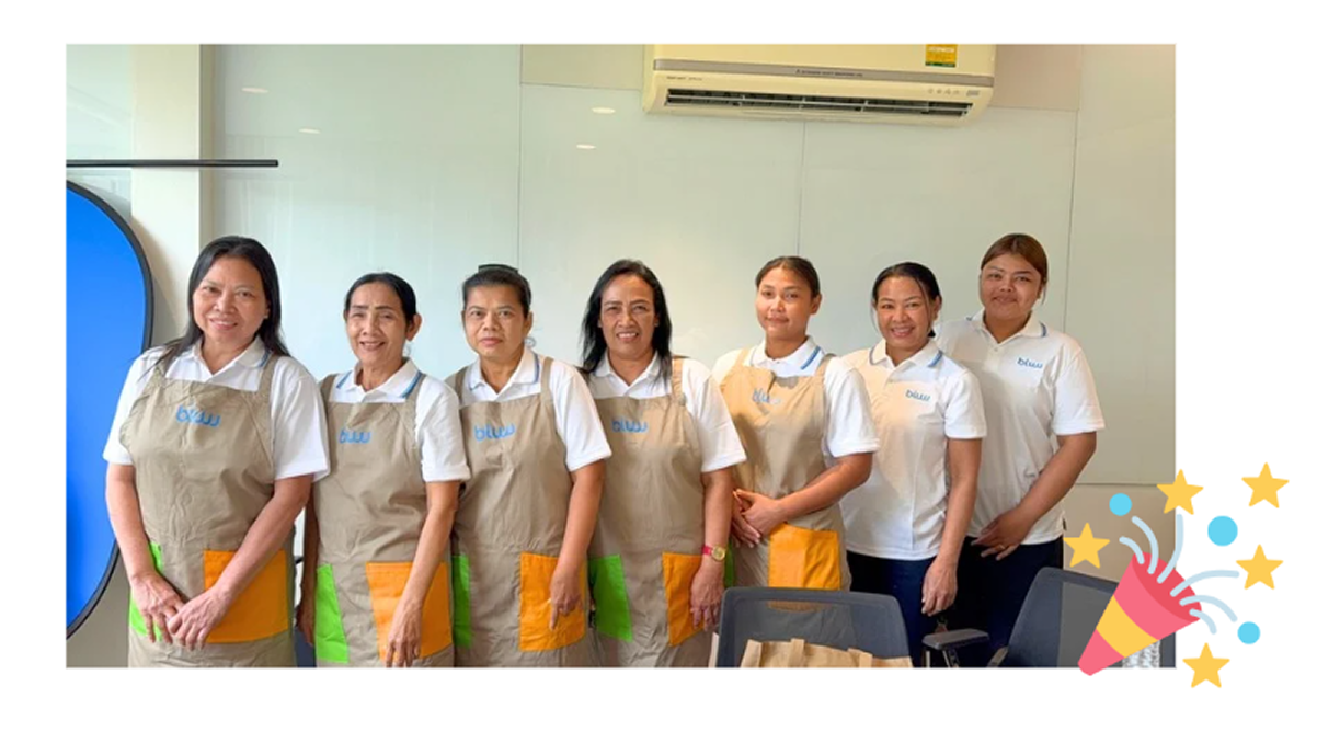 อบรมแม่บ้านก่อนเริ่มงาน พร้อมแจกชุดยูนิฟอร์ม+ผ้าทำความสะอาด